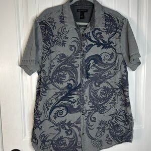 inc international concepts Men’s Floral Button up Sz XL